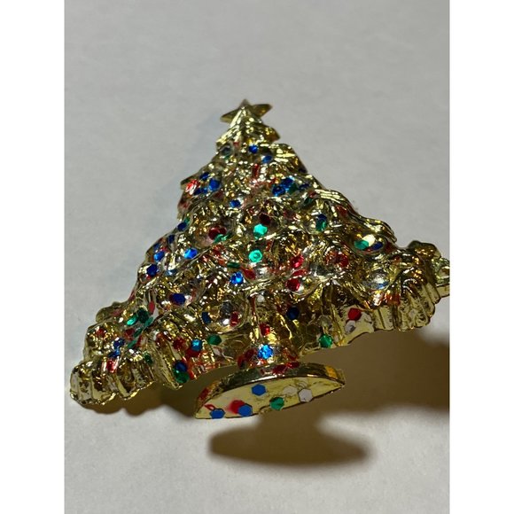 Christmas Tree Pin Brooch Holiday Jewelry - Picture 4 of 8